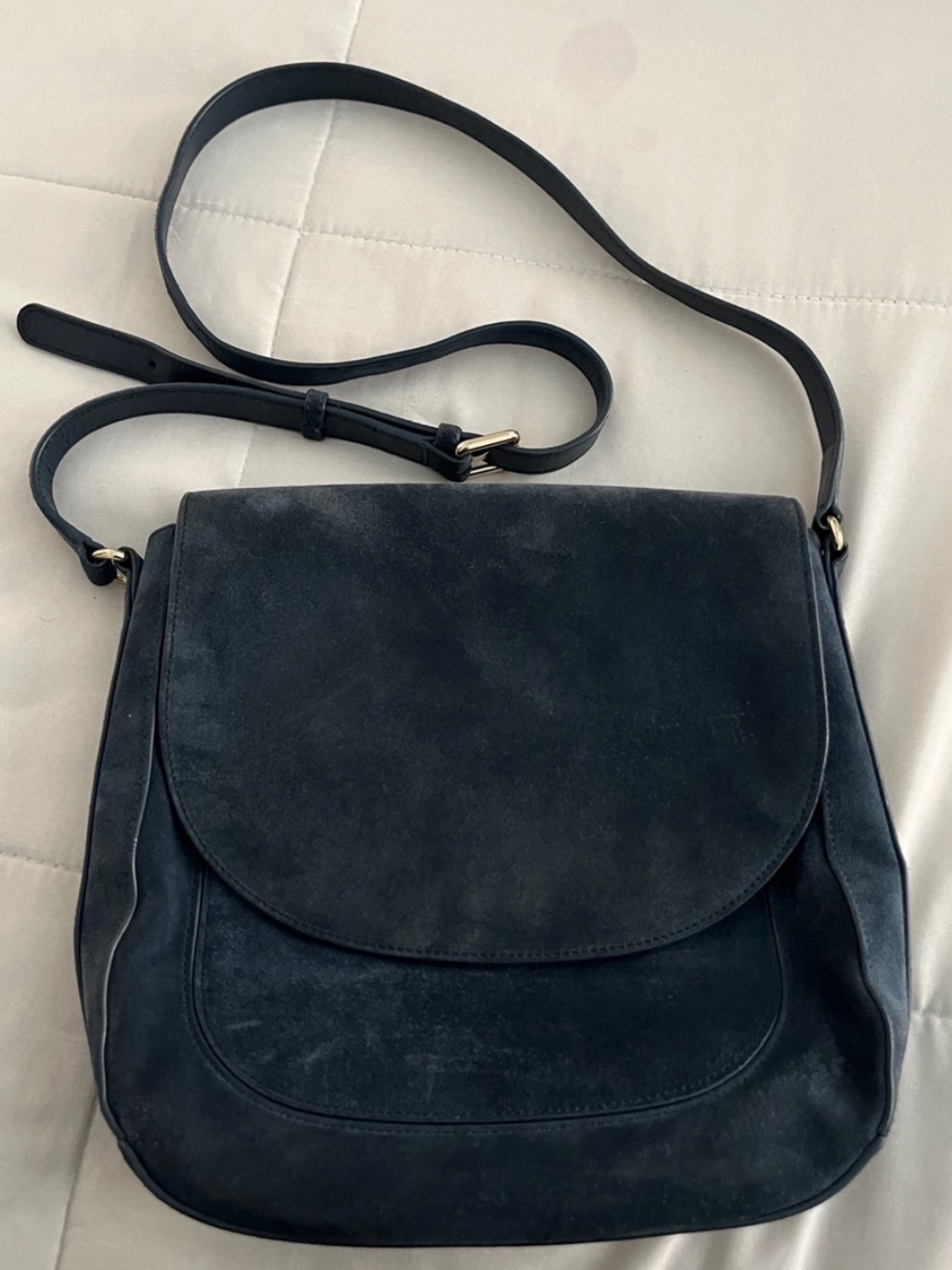 Neely & Chloe suede saddle bag